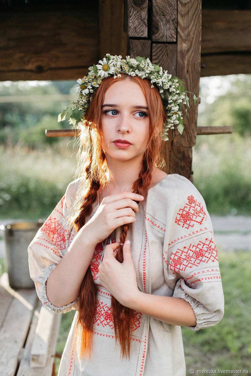 A playful frame from Girls in Slavic costumes — online in Bogota